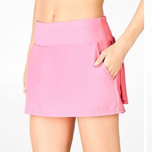 Fabletics Irene pleated skorts Size XL barbie pink pickle ball‎ tennis golf